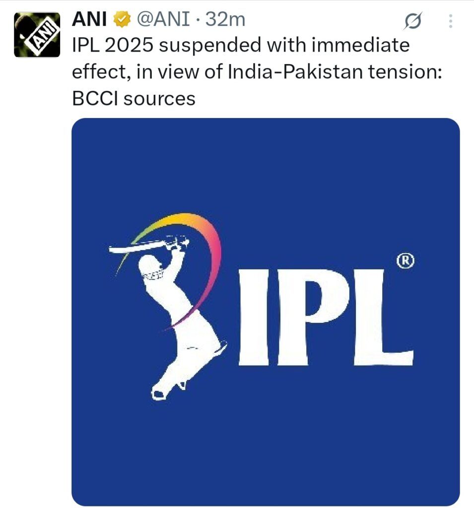 Fear of war: BCCI suspends IPL