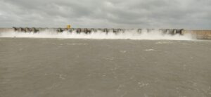 75,000 thousand cusec outflow from river Krishna
