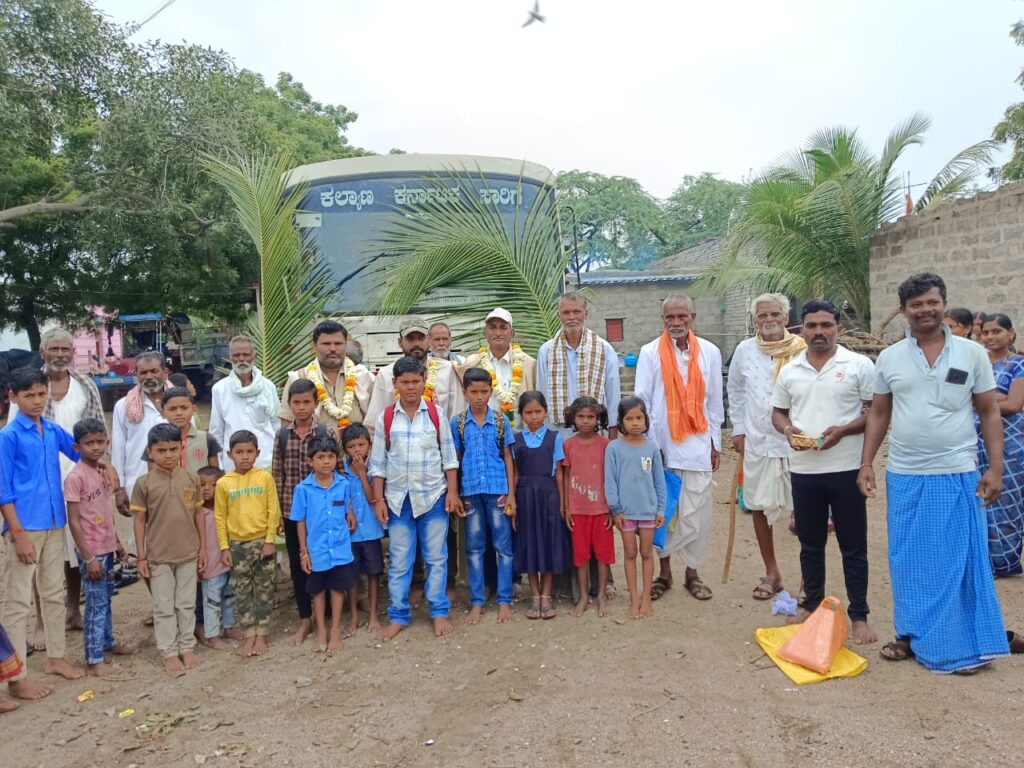 A teacher who arranged a bus to the last village of the district