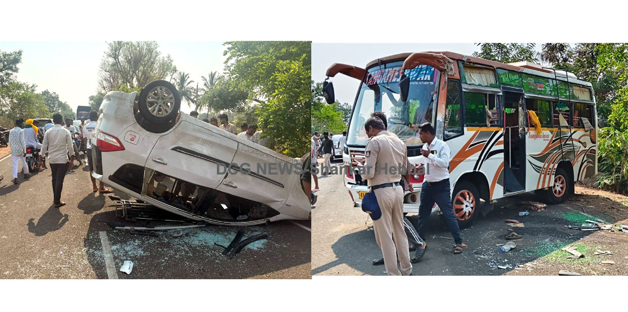 ಟೆಂಪೋ ಟ್ರಾವೆಲ್ಸ್-ಕಾರು ಮುಖಾಮುಖಿ ಡಿಕ್ಕಿ:                  ಓರ್ವ ಮಹಿಳೆ ಸ್ಥಳದಲ್ಲೇ ಸಾವು,ನಾಲ್ವರಿಗೆ ಗಾಯ